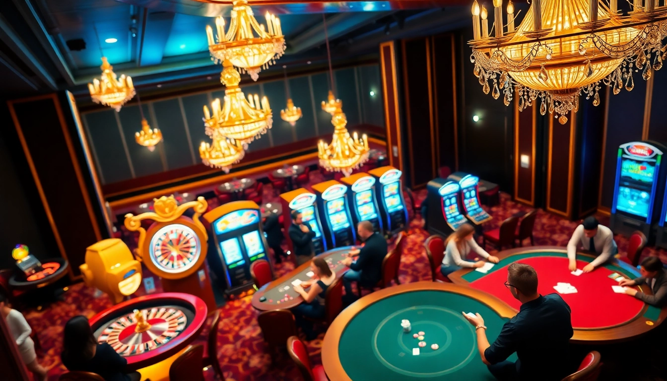 Experience the thrilling ambiance at https://79kingc2.com/ where players engage with glamorous casino tables and games.