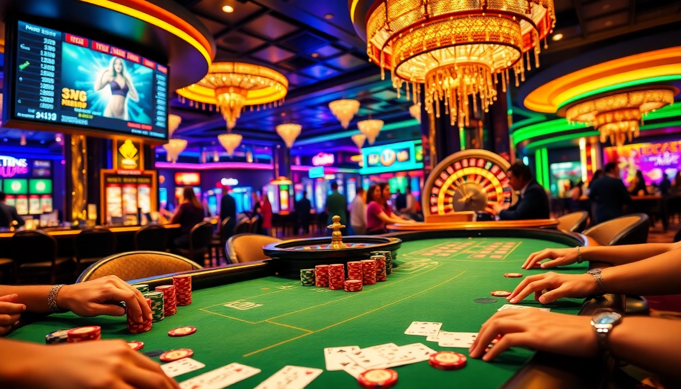 Play poker with vibrant chips and cards at socolive.video casino table, immersing in thrilling gambling action.