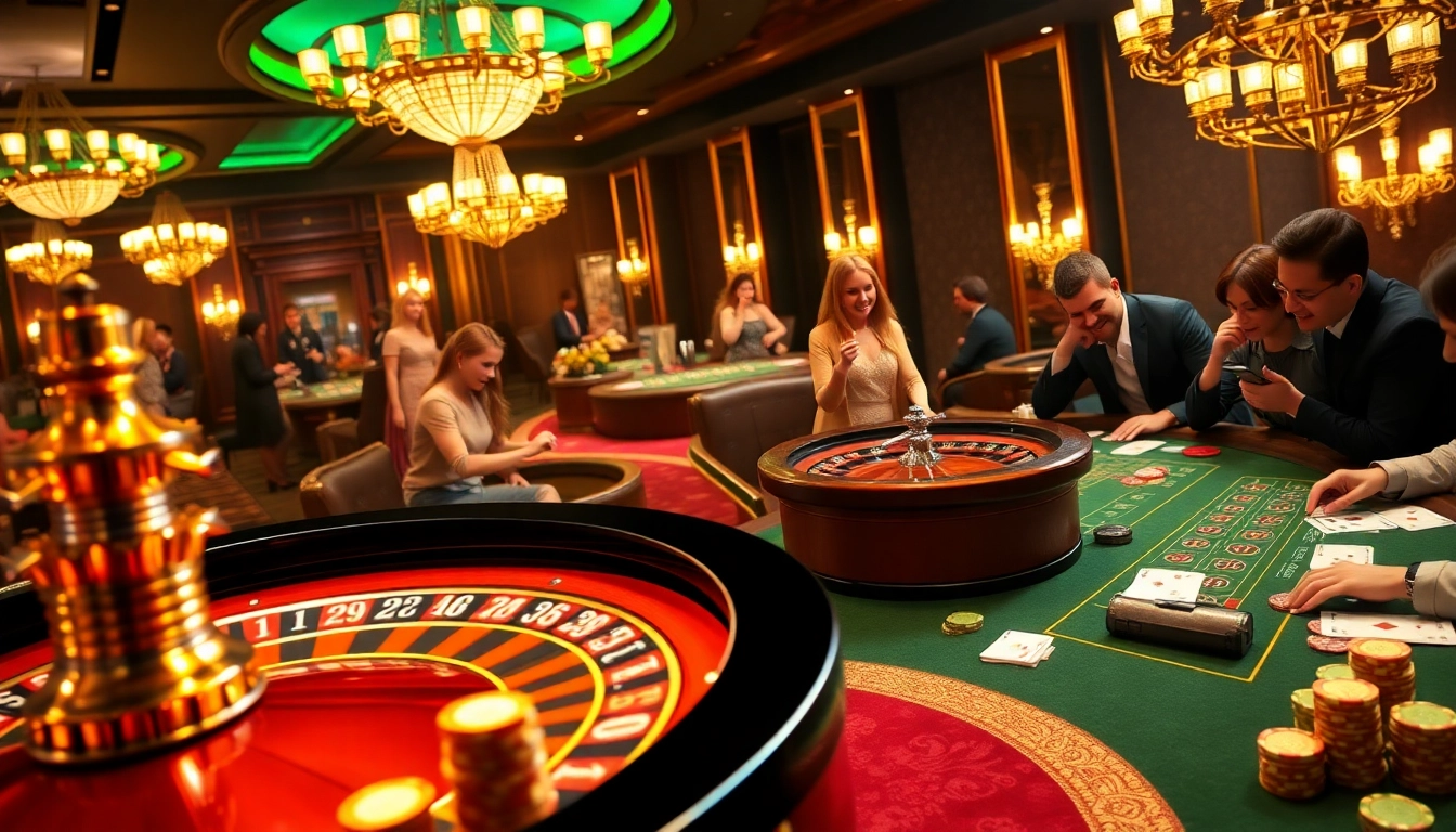 BL555 brings the thrill of high-stakes poker and roulette to life with vibrant casino tables and eager players.