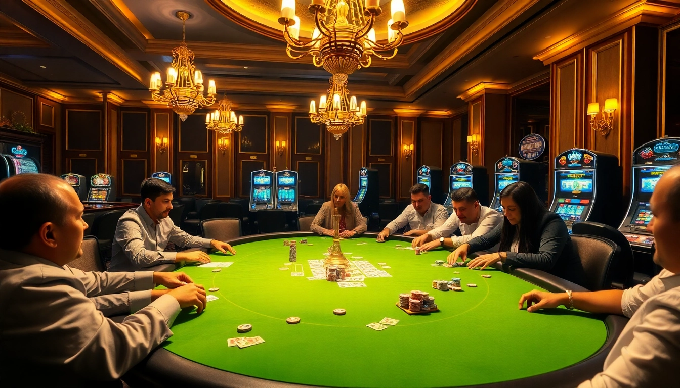 Experience the thrilling essence of keonhacai at a chic poker game, highlighting colorful chips and intense focus.