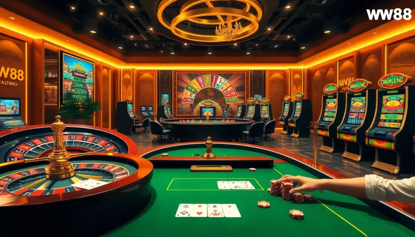 WW88 players engaged in exciting online casino activities with thrilling games.