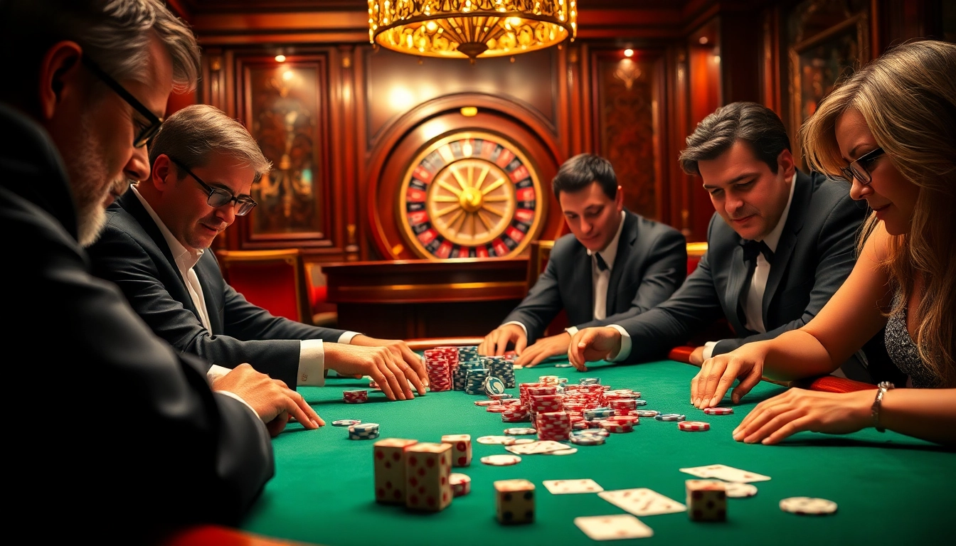 Experience e28 excitement at a thrilling poker table with players engaged in high-stakes action.